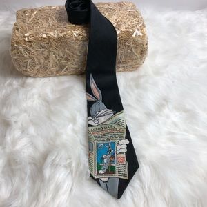 Looney Tunes Bugs Bunny Stamp Necktie Cartoon